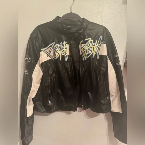 PISHPOSH UO Exclusive Moto Jacket size Large - Picture 4 of 5